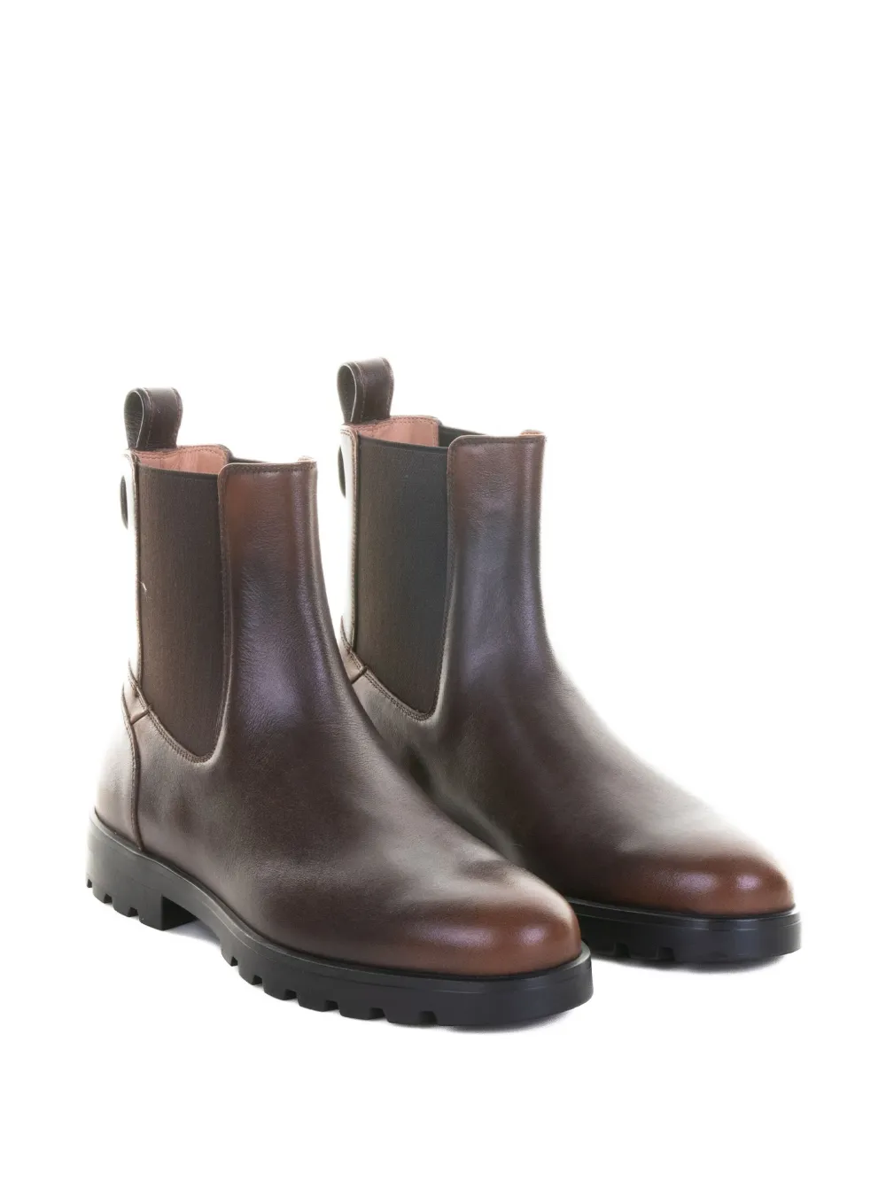 Santoni Elastic-panelled Leather Boots In Multi
