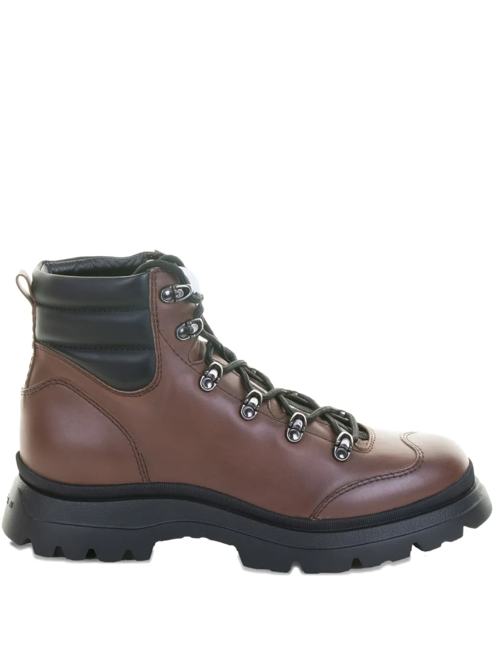 Hogan Lace-up Leather Boots In Multi