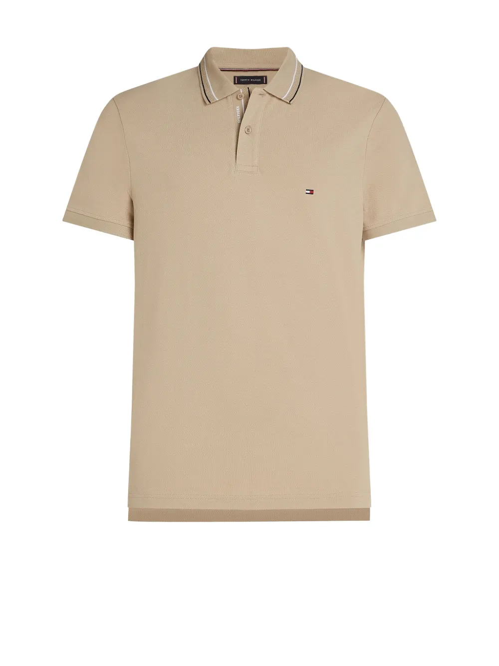 Tommy Hilfiger contrast-detail polo shirt - Beige
