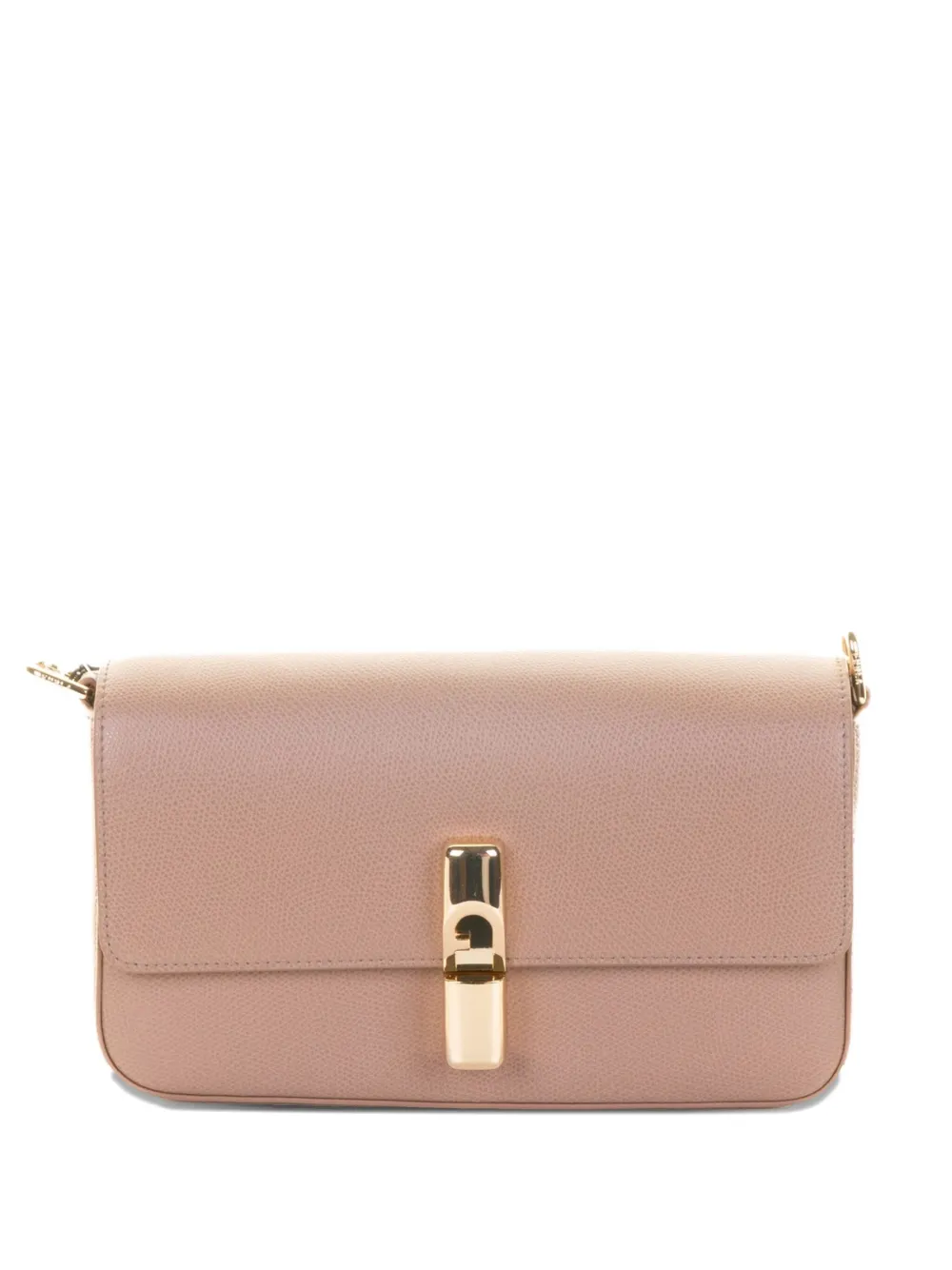 Furla Lock-detail Leather Shoulder Bag In Neutral