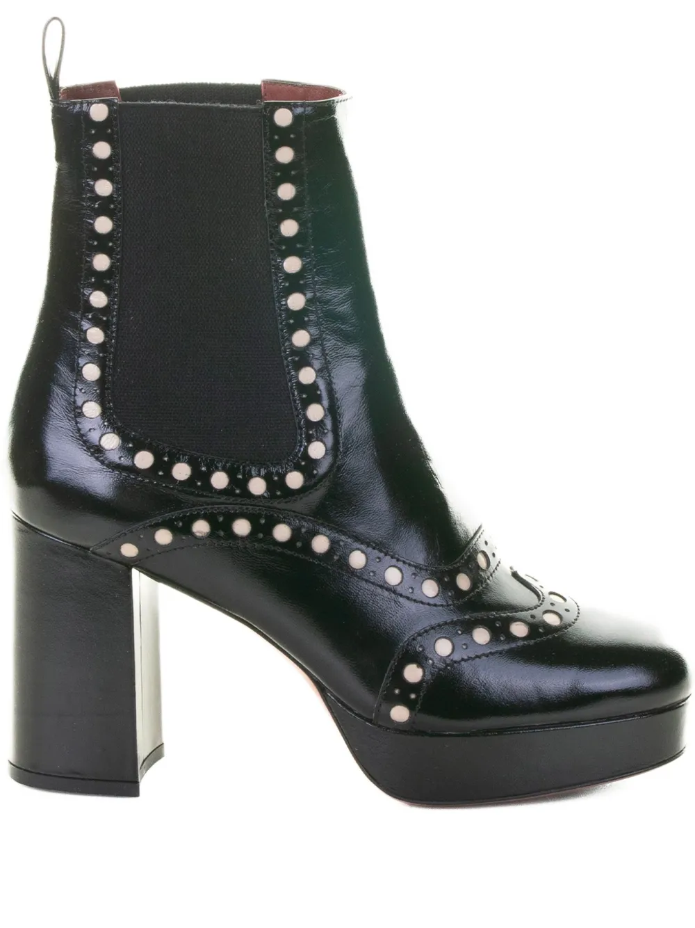 Roberto Festa 70mm platform studded boots Black
