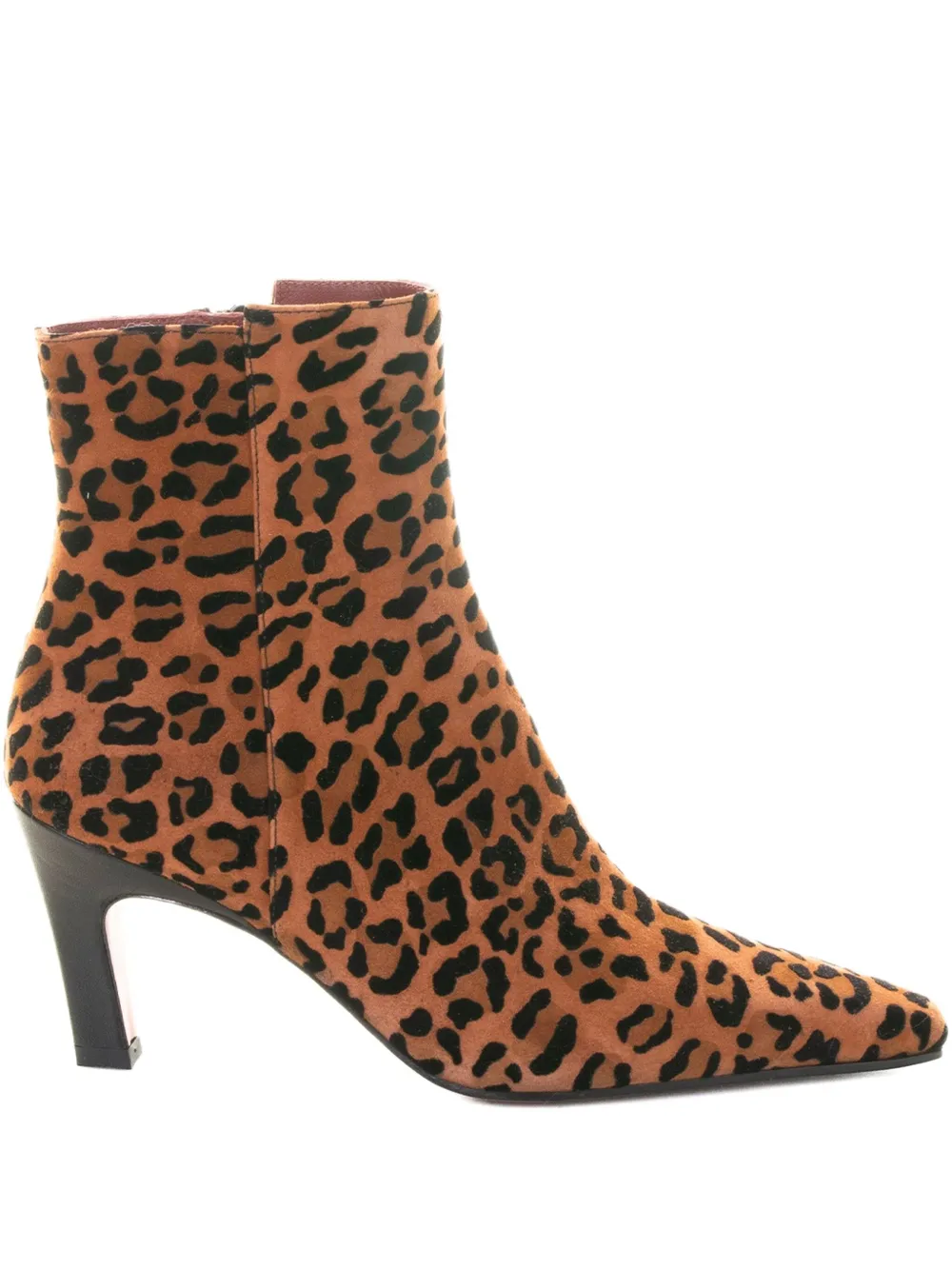 Roberto Festa 70mm leopard-pattern stiletto ankle boots Brown