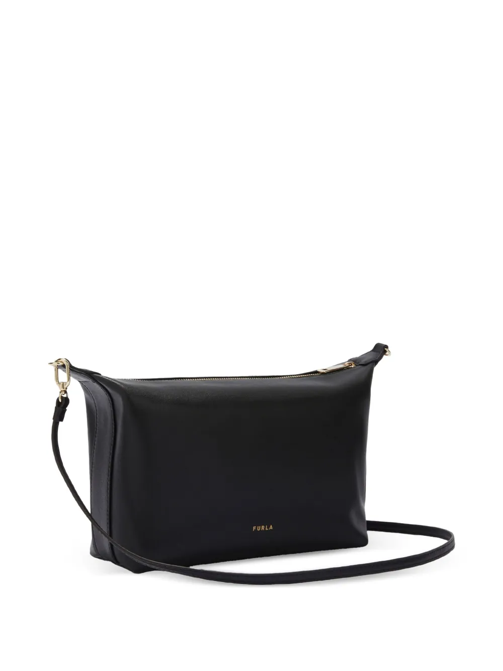 Furla Nuvola kleine leren schoudertas met kettinghengsel Zwart