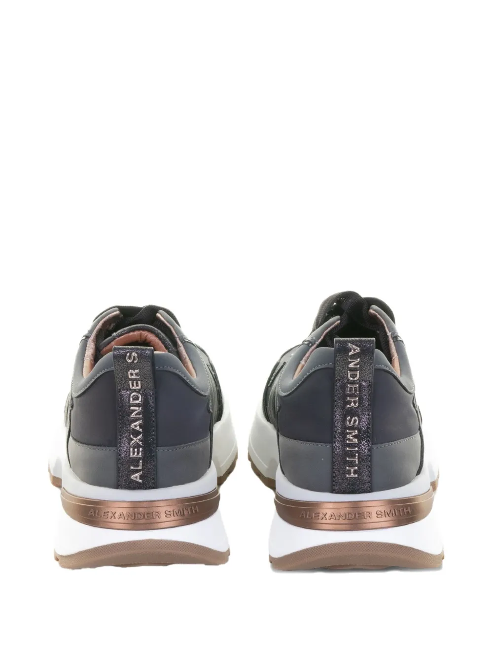 Alexander Smith Panelled Lace-up Sneakers In Gray