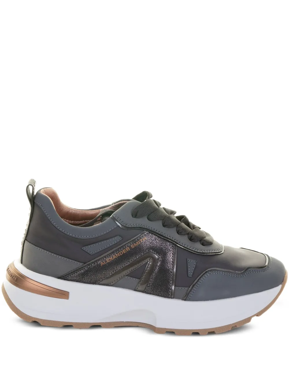 Alexander Smith panelled lace-up sneakers | Grey | Image 1