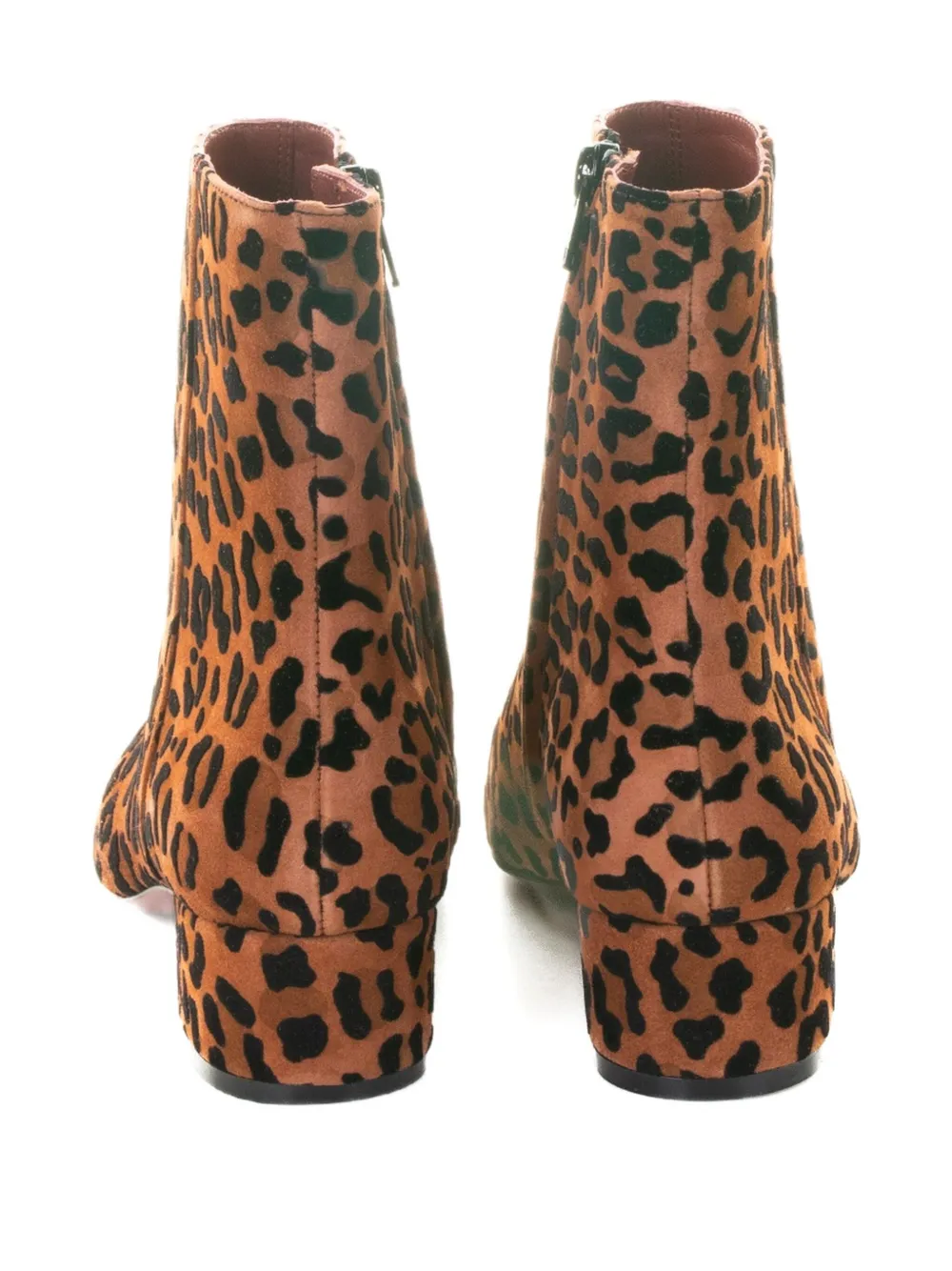 Roberto Festa Leopard-print Block-heel Boots In Brown