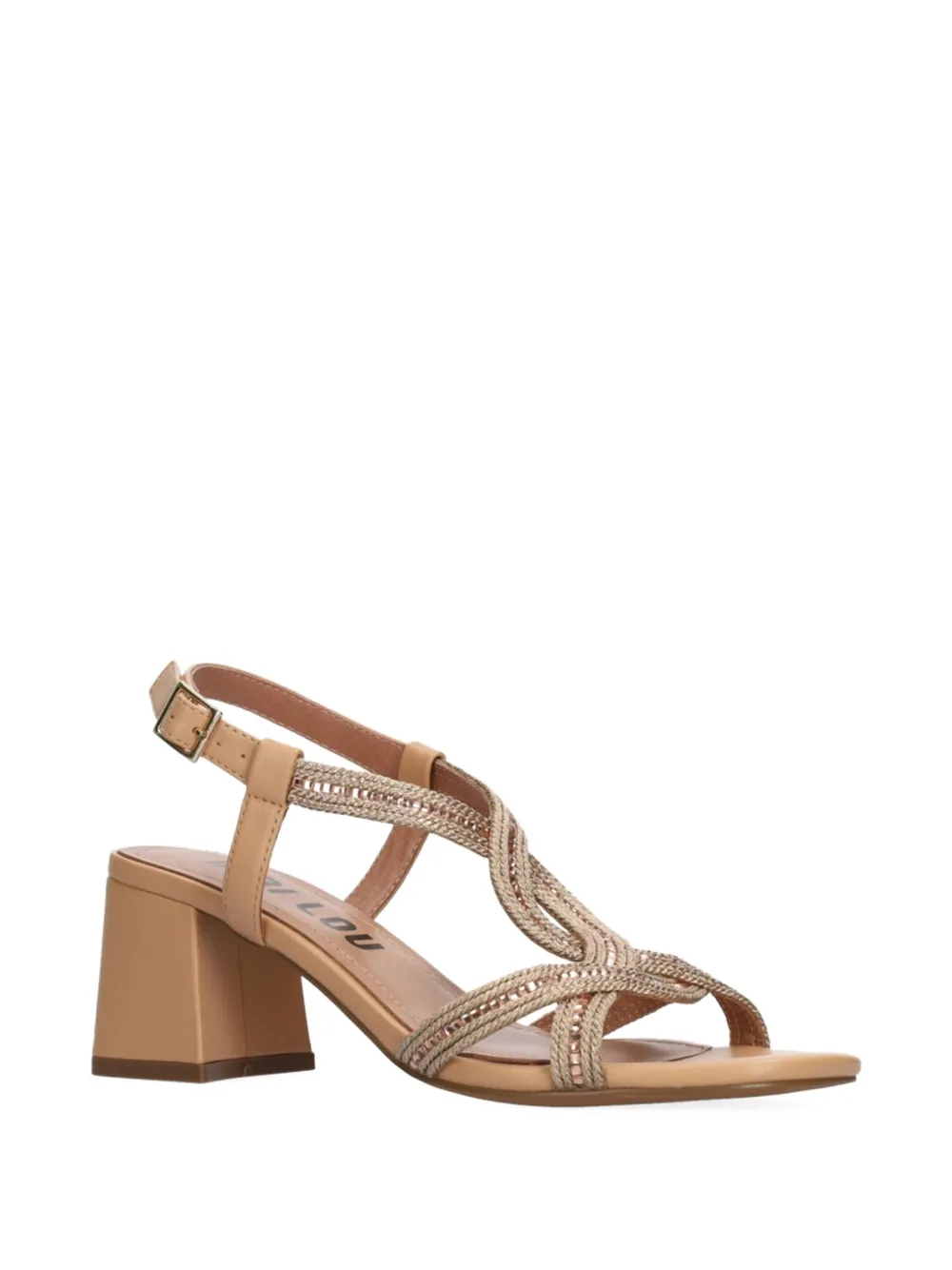 Bibi Lou Embellished Block-heel Sandals In Brown