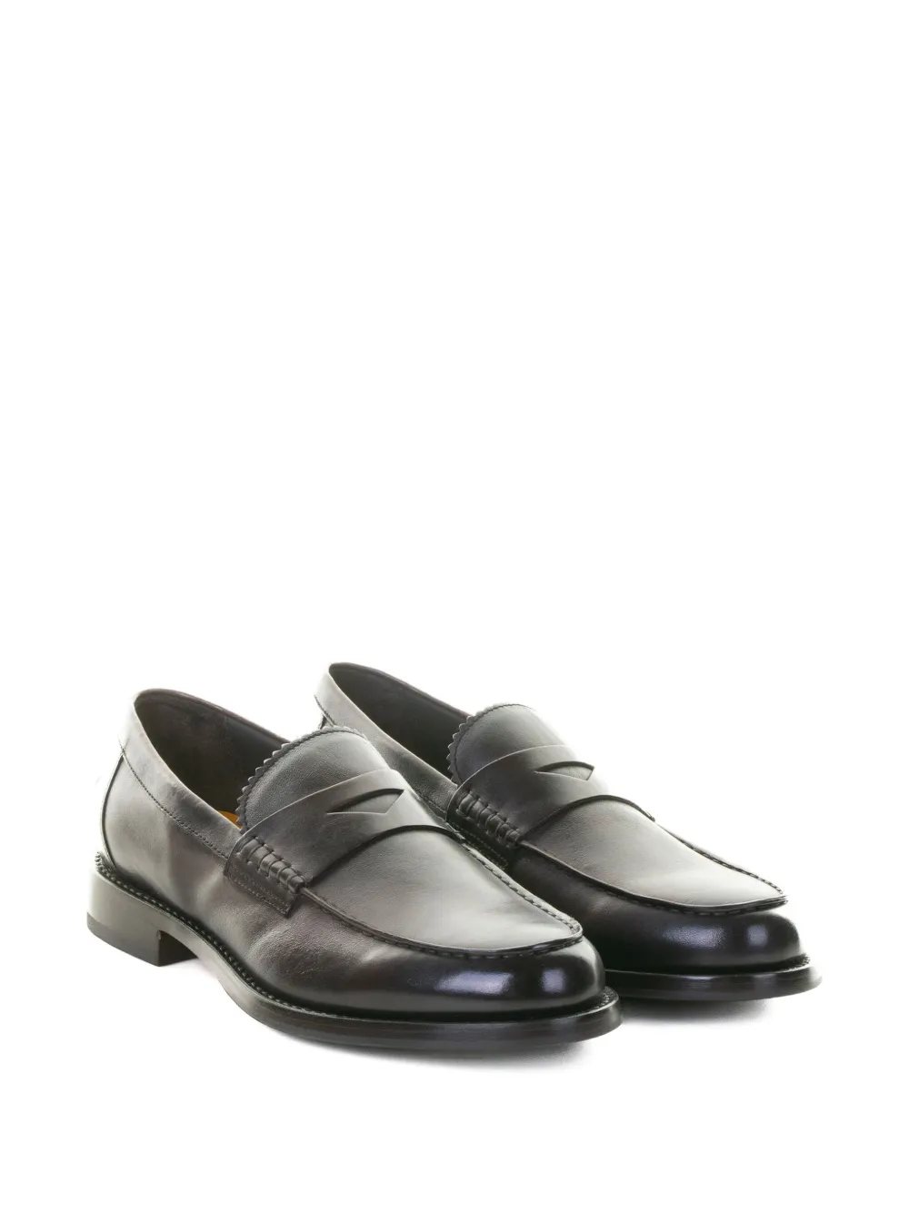 Doucal's penny leather loafers - Bruin