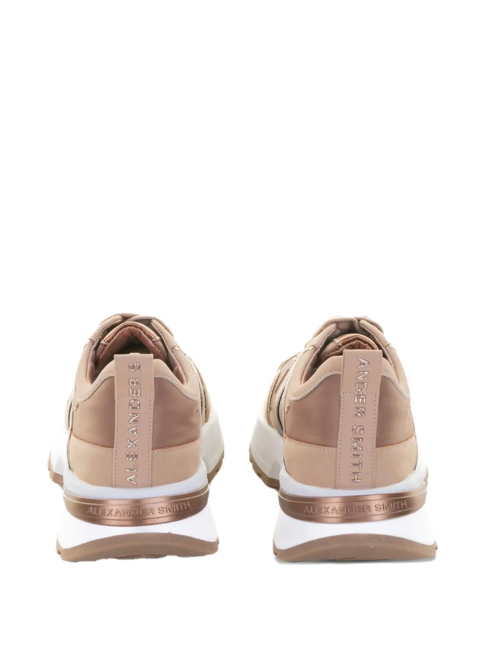 Alexander Smith Metallic-panelled Sneakers In Neutral