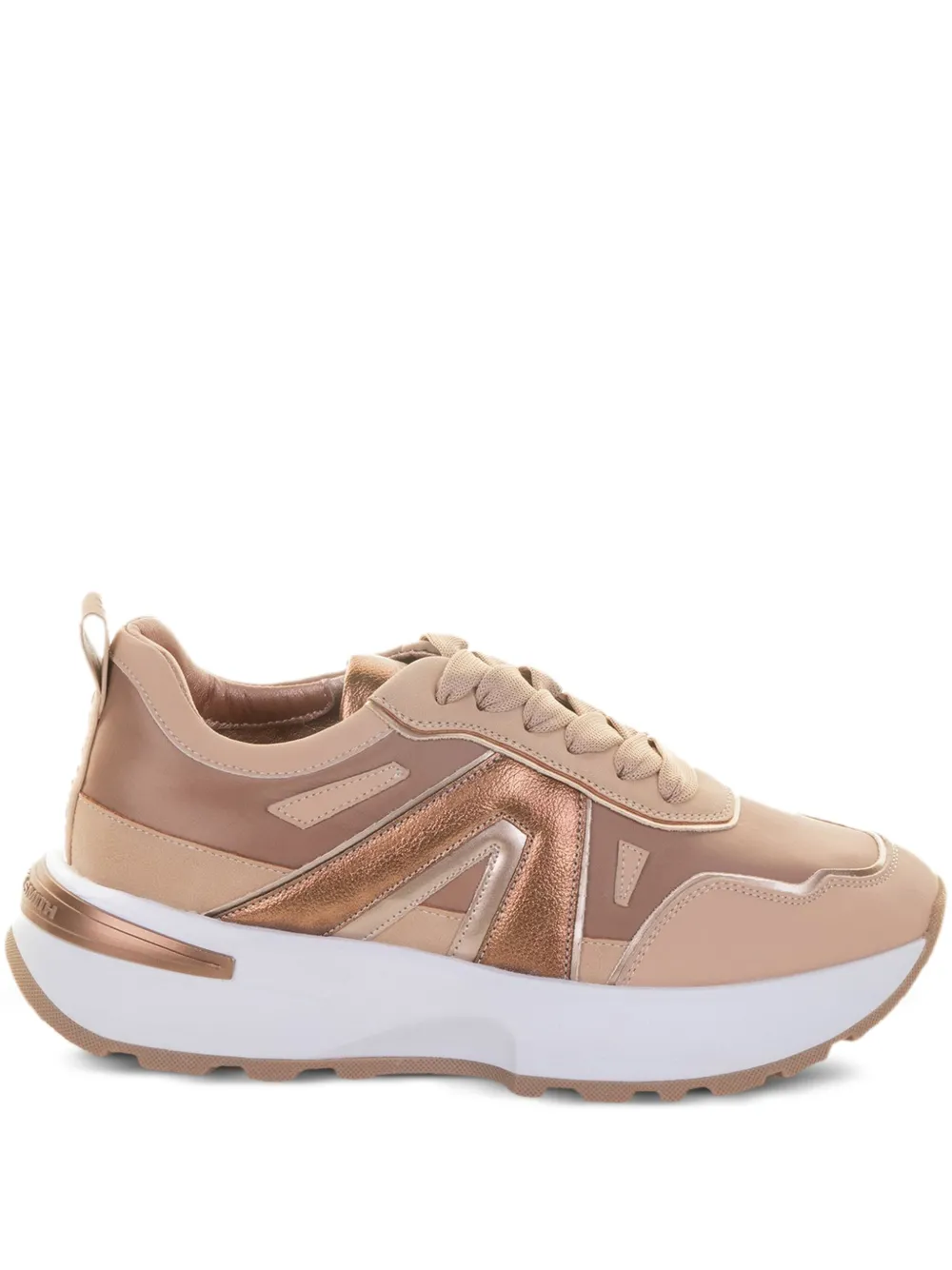 Alexander Smith metallic-panelled sneakers | Neutrals | Image 1