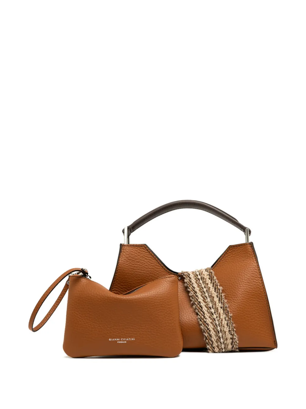 Gianni Chiarini Aurora Textured Tote Bag In Brown