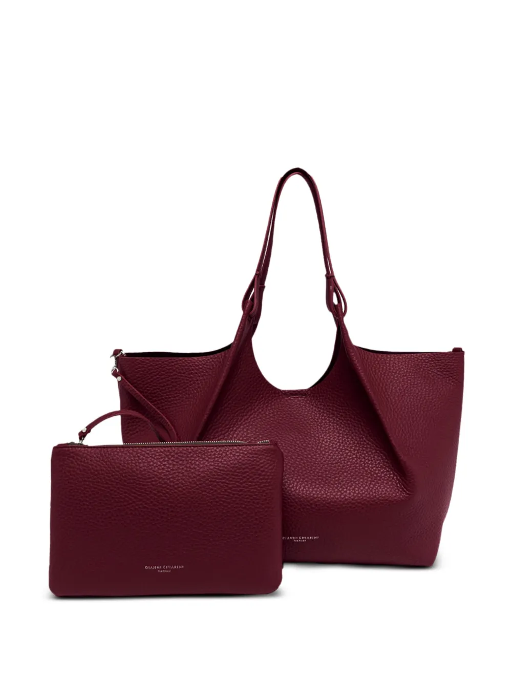 GIANNI CHIARINI DUA leren shopper Rood