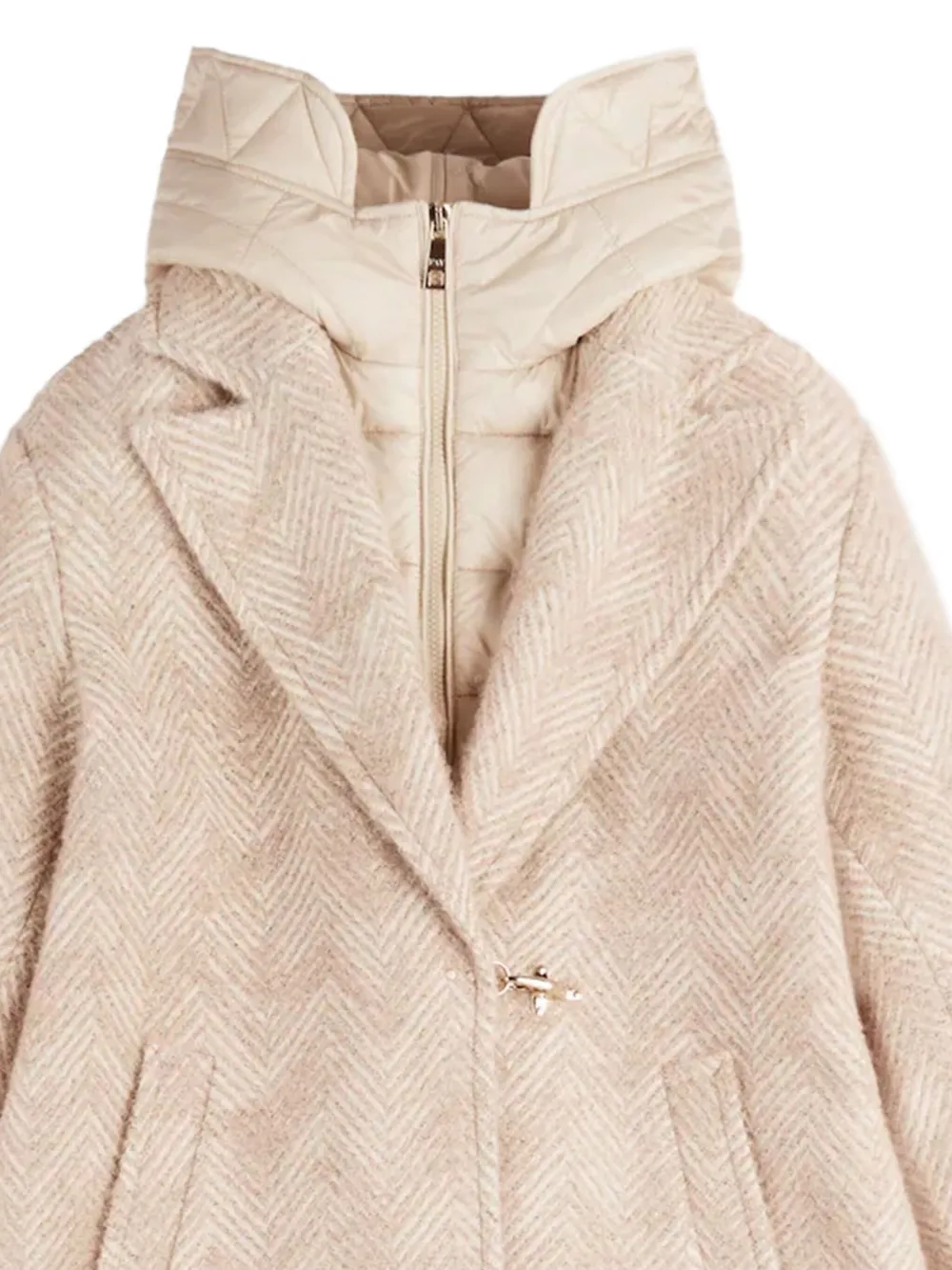 Fay herringbone hooded coat | Single Breasted Coats | Image 2