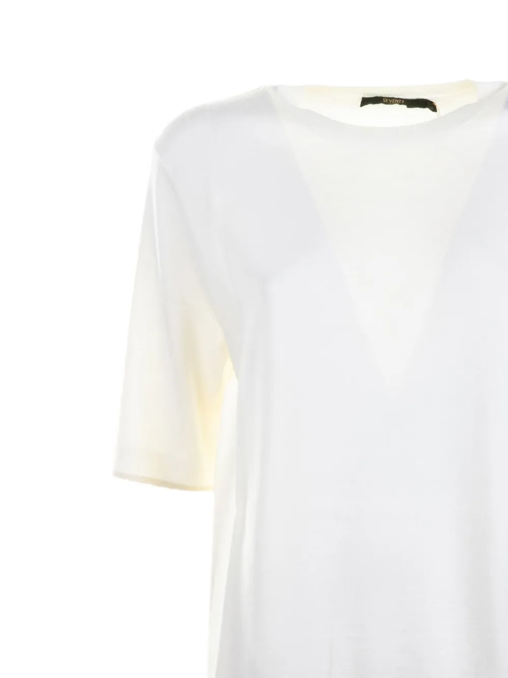 Seventy Top met ronde hals en korte mouwen - Wit