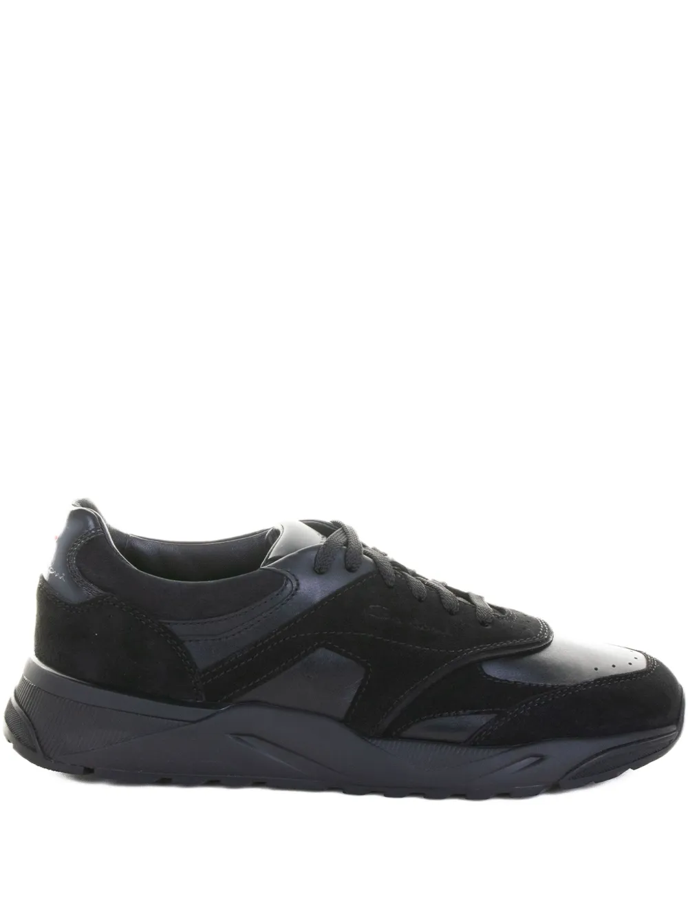 Santoni leather sneakers Black
