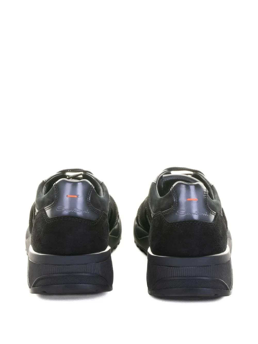 Santoni leather sneakers Black