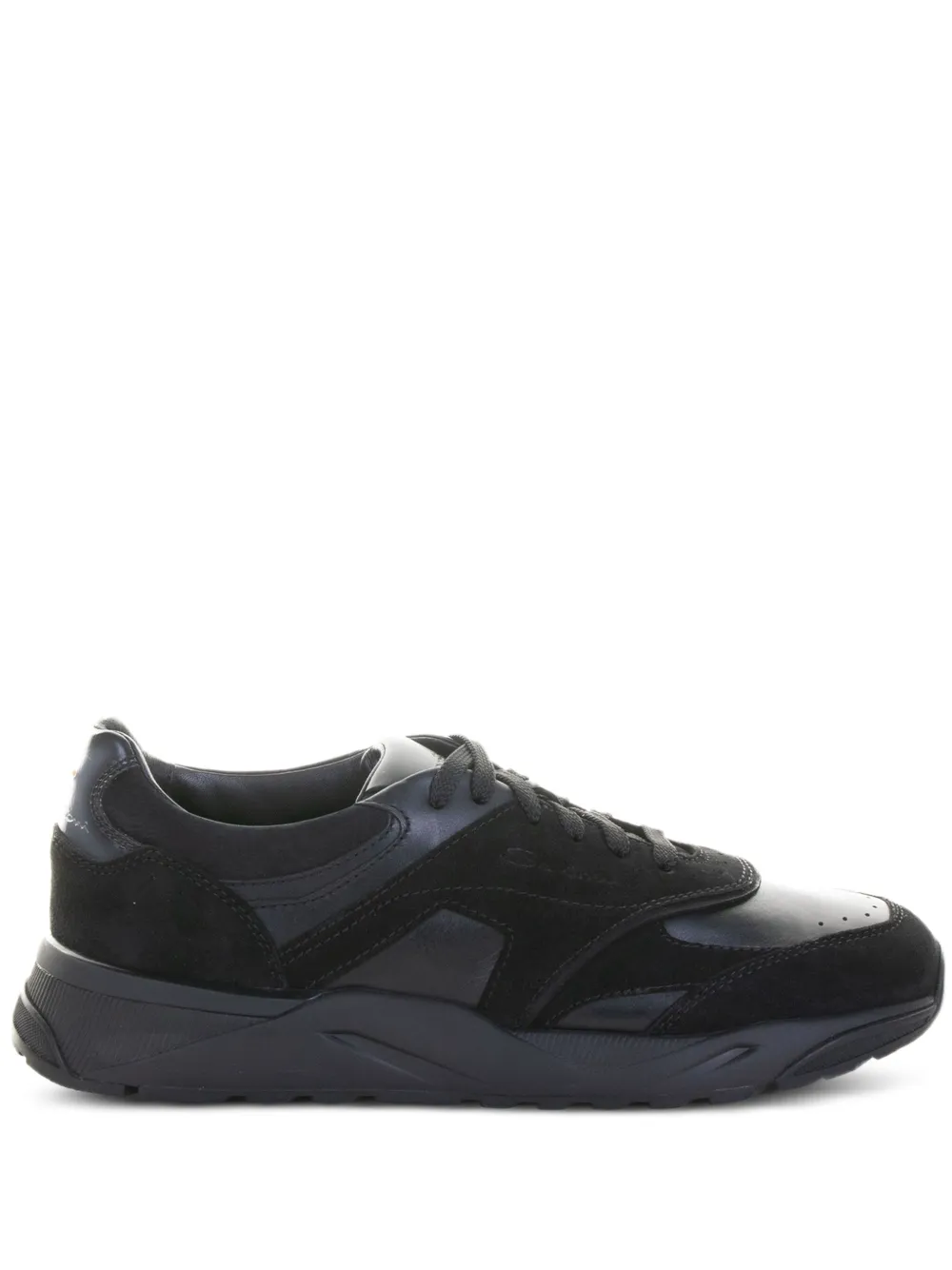 Santoni Leren sneakers Zwart