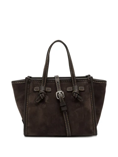 GIANNI CHIARINI knotted suede tote bag