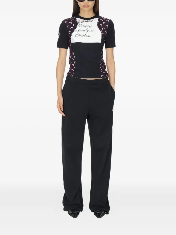 パンツ marine serre Marine Serre ロゴ スウェットパンツ | ブラック | FARFETCH JP
