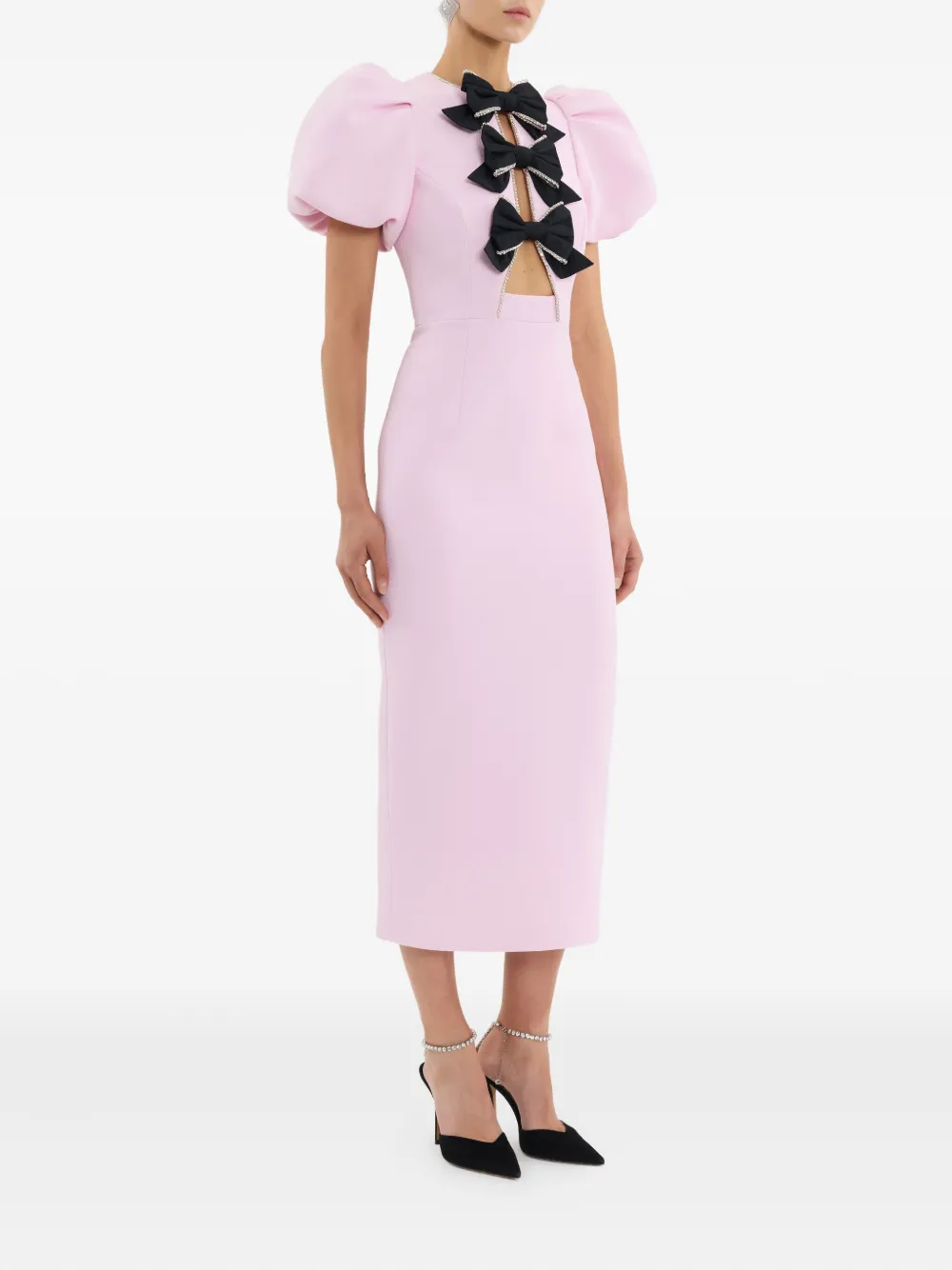 Rebecca Vallance Nemy Midi Dress In Pink