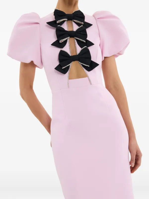 strapless open back dress Rebecca Vallance // Crystal Bow Brittany Dress – VSP Consignment main image 0