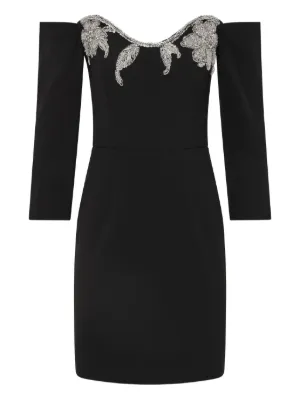 ROTATE BIRGER CHRISTENSEN ラッフルディテール ミニドレス | ブラック