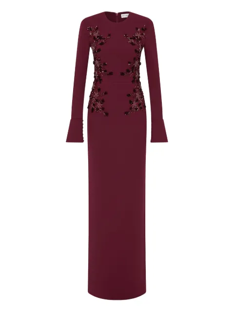 Rebecca Vallance Lulee embellished long-sleeve maxi dress