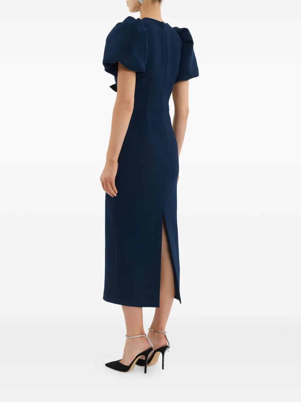 Rebecca Vallance Nemy midi-jurk met strik Blauw
