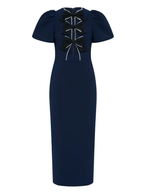 Rebecca Vallance Nemy bow midi dress