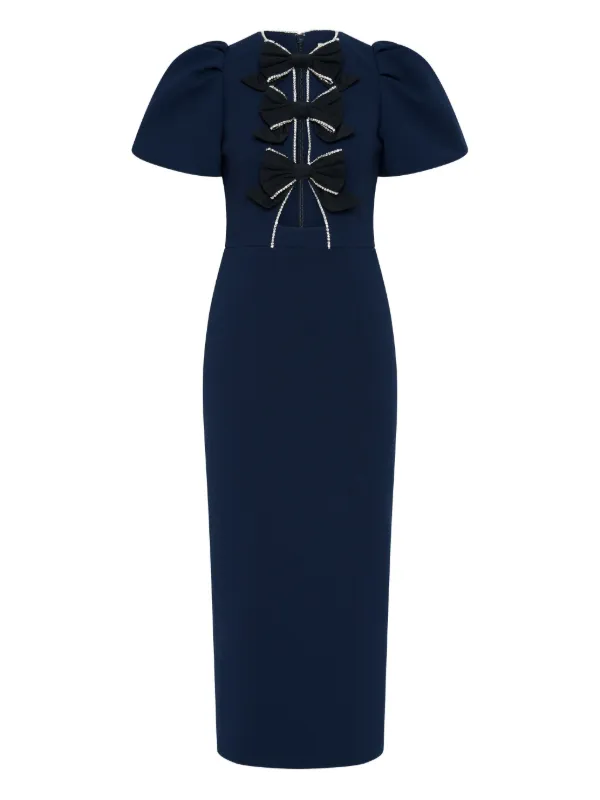 Nemy Midi Dress Navy Size 4