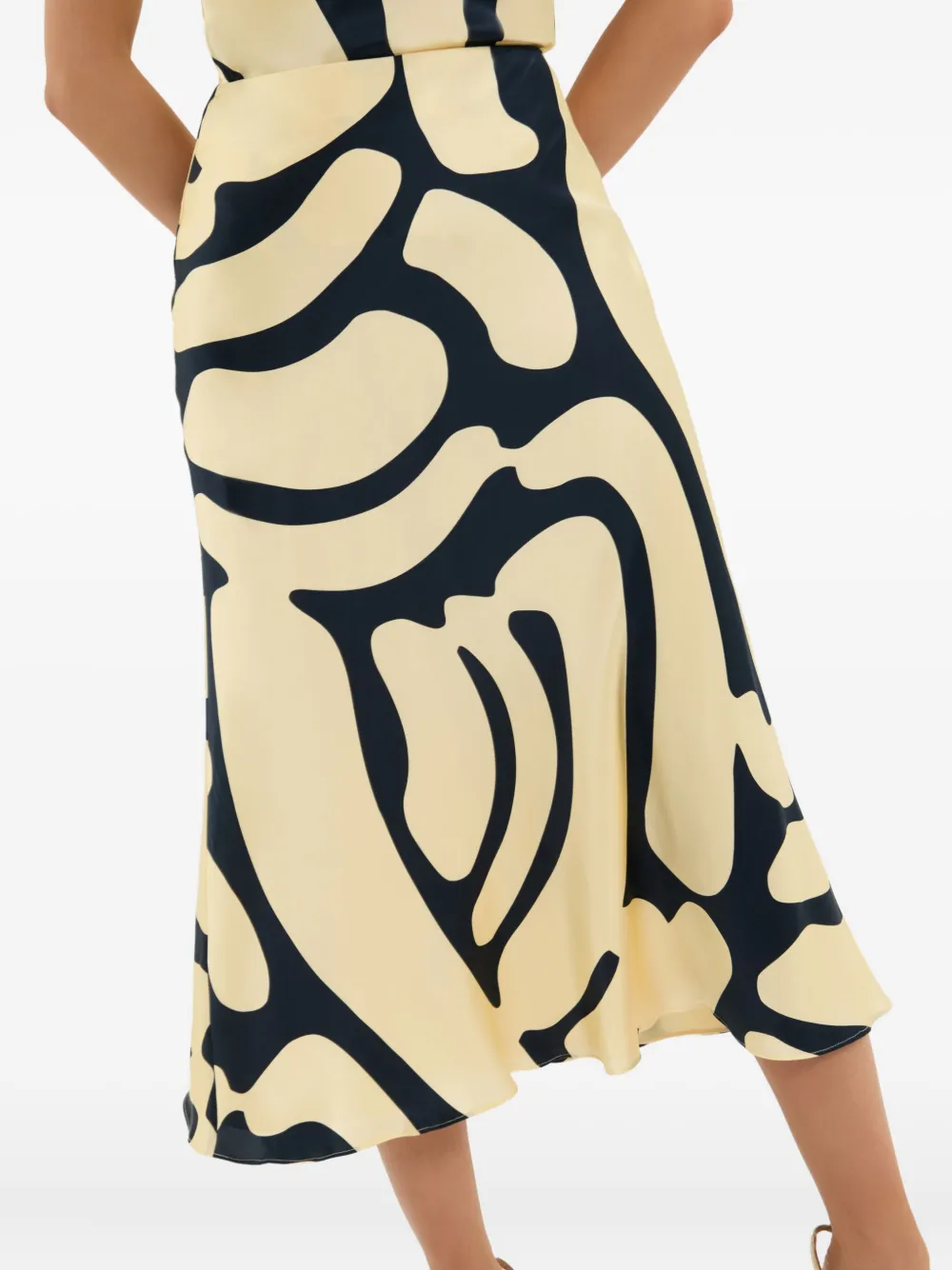 Rebecca Vallance Dune Printed Midi Skirt In Multi