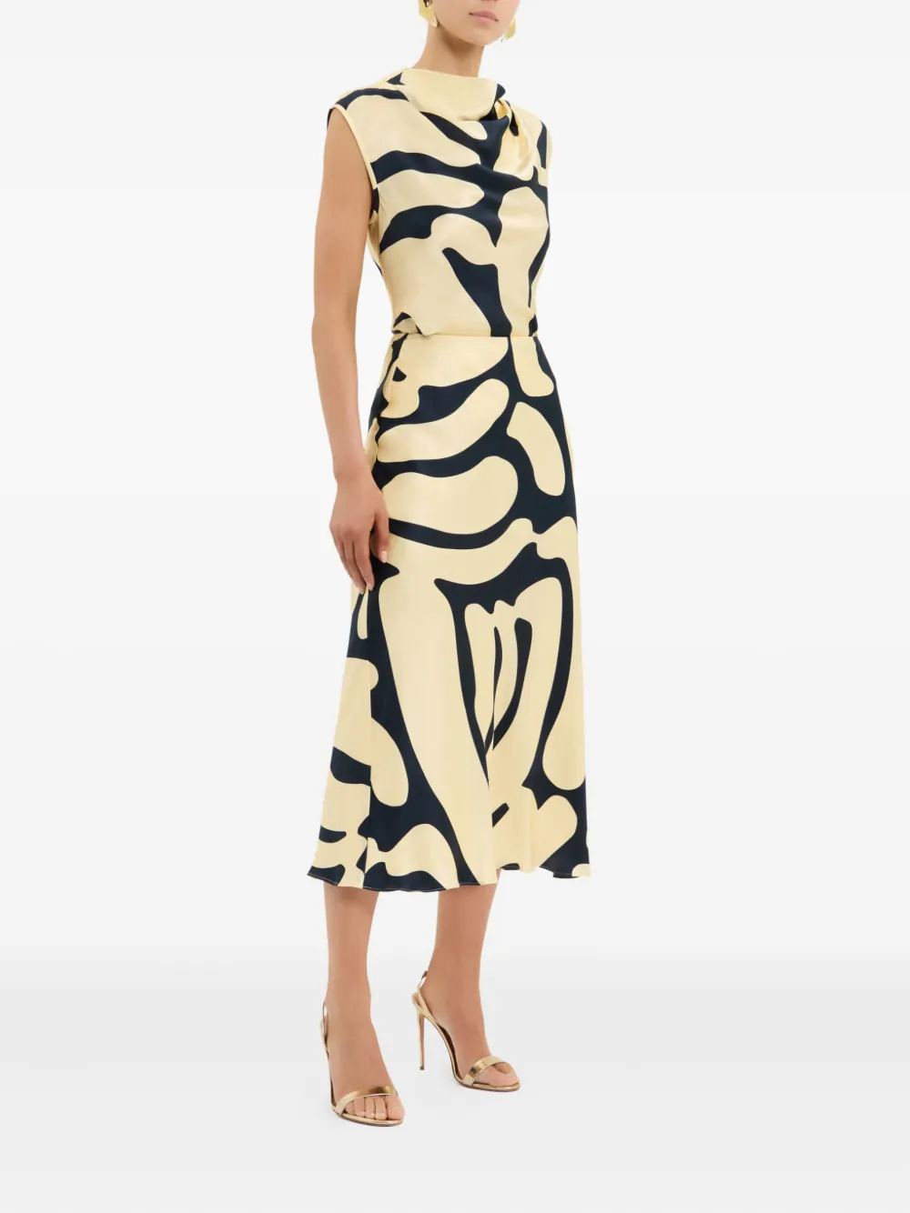 Rebecca Vallance Dune Printed Midi Skirt In Multi