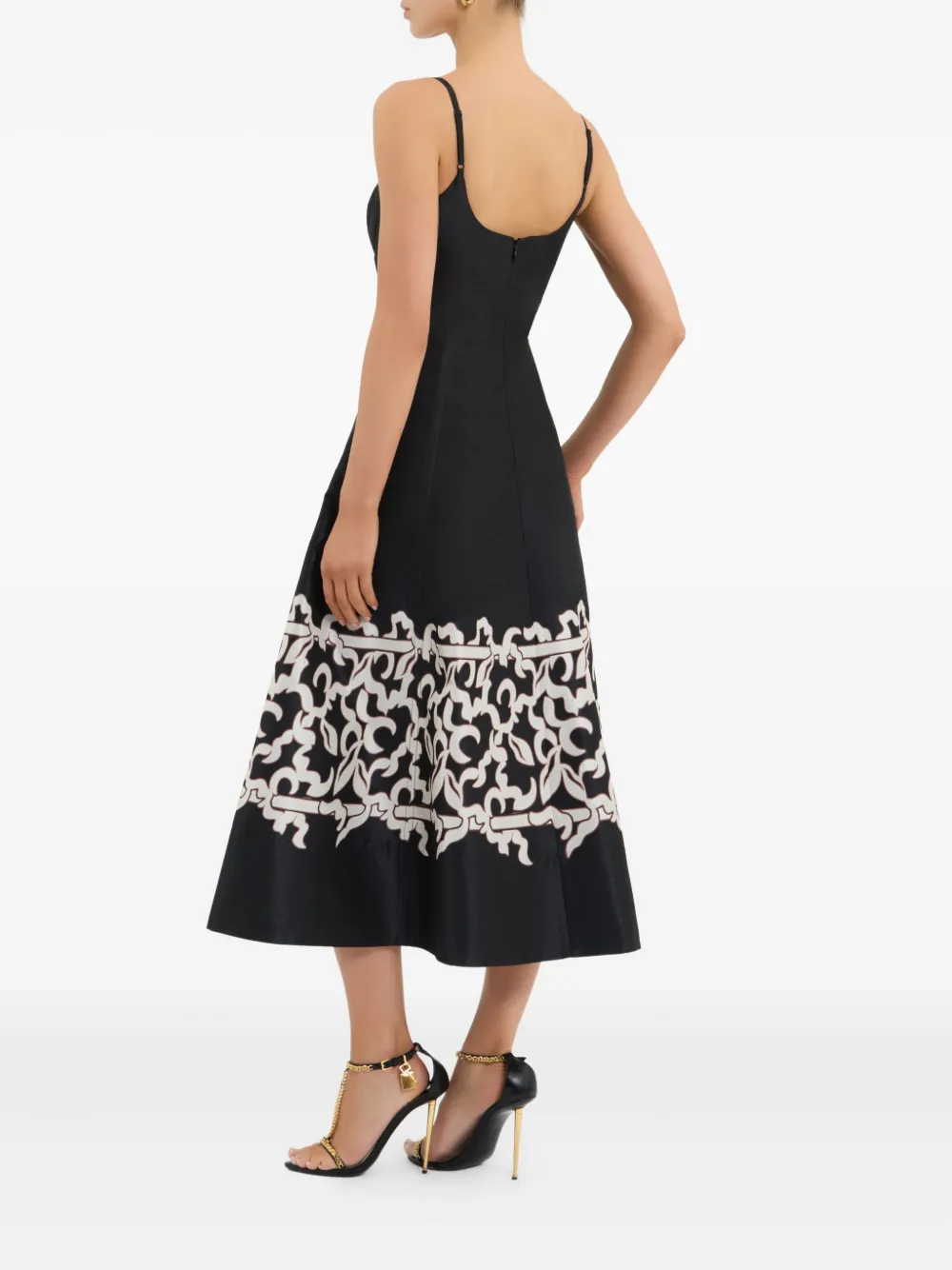 Rebecca Vallance Sundia midi-jurk met print Zwart