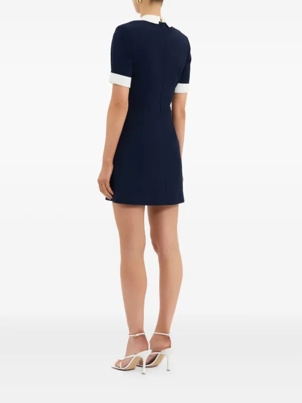 Rebecca Vallance Ula Button-fastening Mini Dress - Blue Rebecca Vallance Ula Button-fastening Mini Dress - Blue