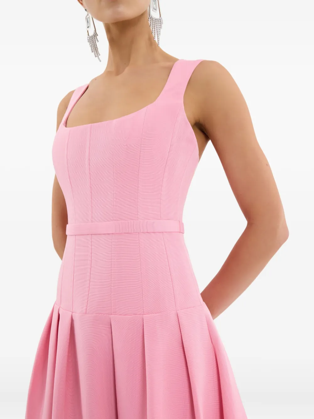 Rebecca Vallance Pleated Amaro Dress In Pink