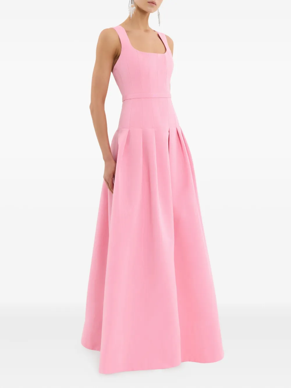 Rebecca Vallance Pleated Amaro Dress In Pink