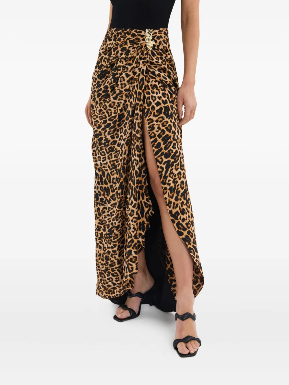 Rebecca Vallance Namir gedrapeerde rok Bruin