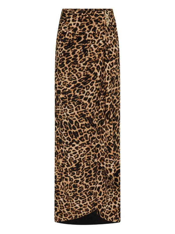 Rebecca Vallance Namir Draped Skirt in Brown