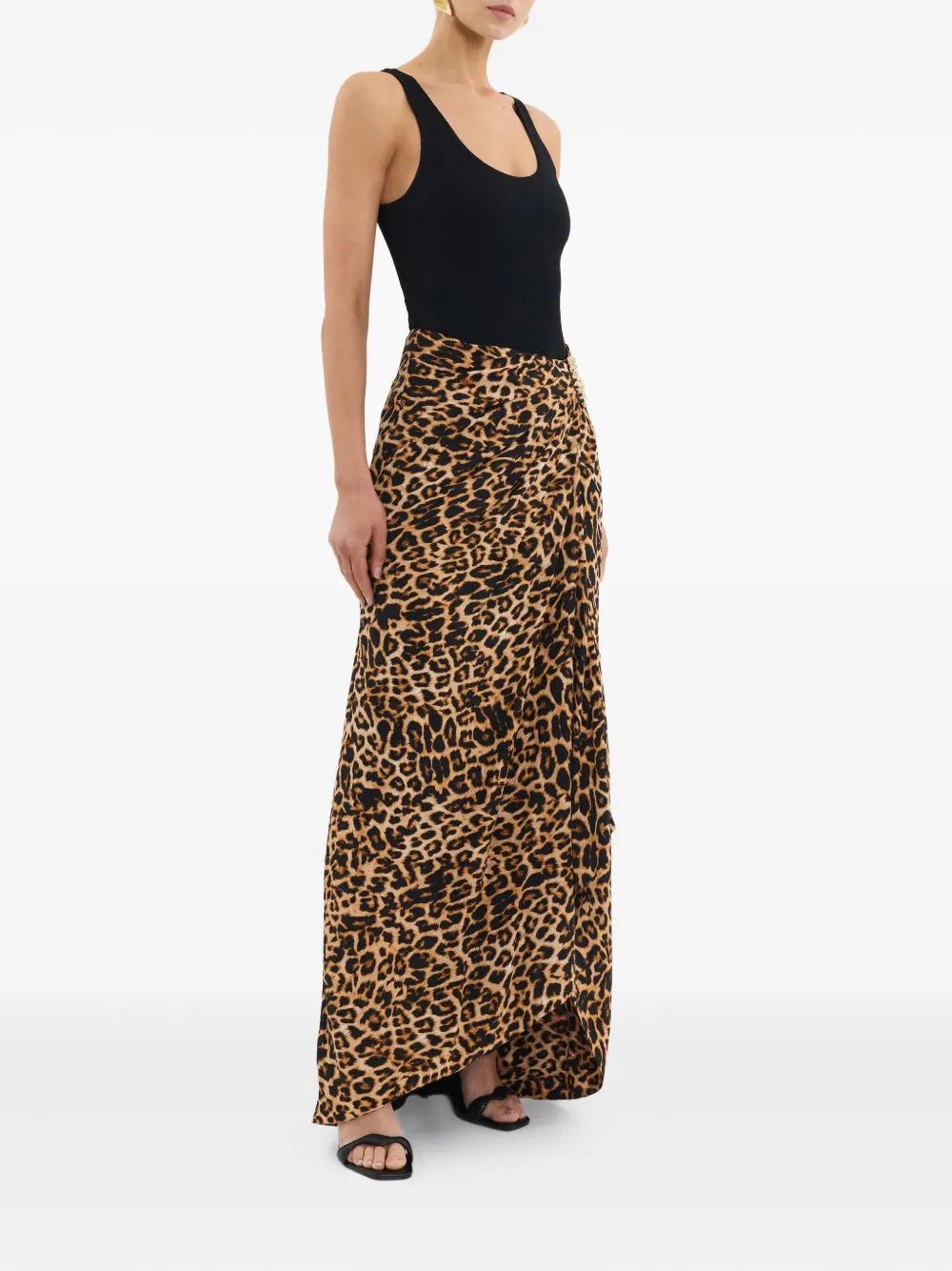 Rebecca Vallance Namir gedrapeerde rok Bruin