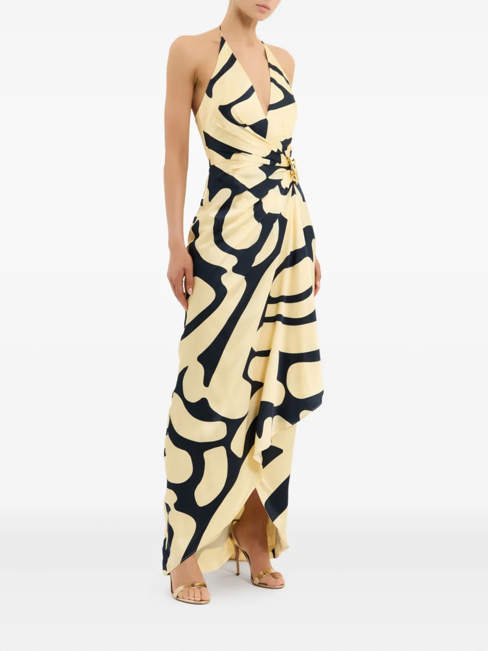 Rebecca Vallance Dune maxi-jurk verfraaid met V-hals Beige