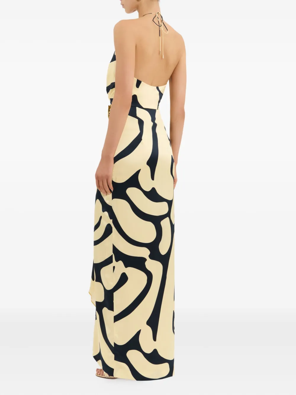Rebecca Vallance Dune maxi-jurk verfraaid met V-hals Beige