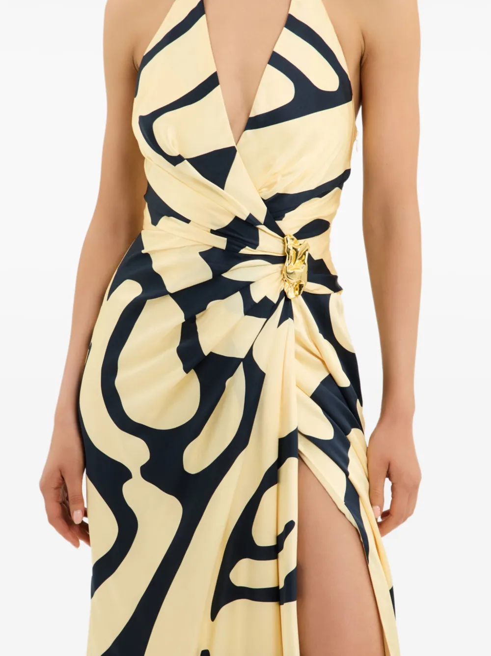 Rebecca Vallance Dune maxi-jurk verfraaid met V-hals Beige