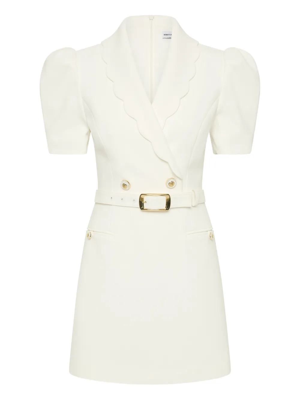 Rebecca Vallance Abito corto Marina con cintura - Bianco