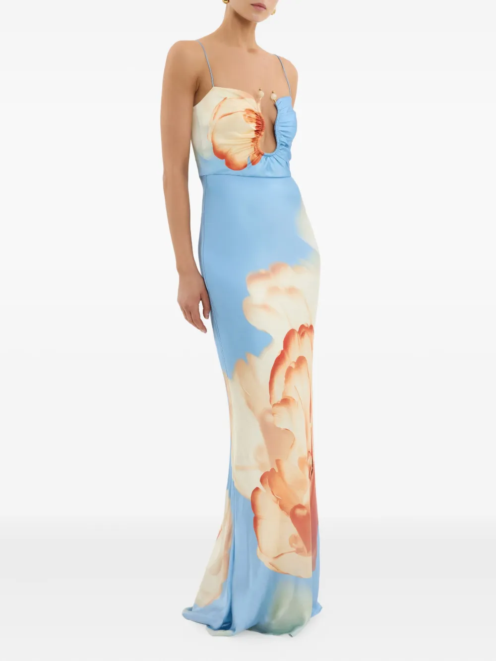 Rebecca Vallance Uitgesneden maxi-jurk Blauw