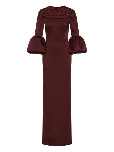 Rebecca Vallance Alora embellished bell-sleeve maxi dress