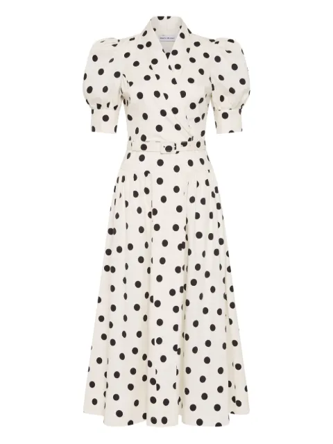 Rebecca Vallance Maisie puffed-sleeve belted midi dress