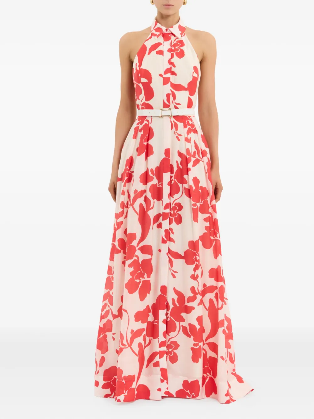 Rebecca Vallance Artemisa maxi-jurk met bloemenprint - Beige