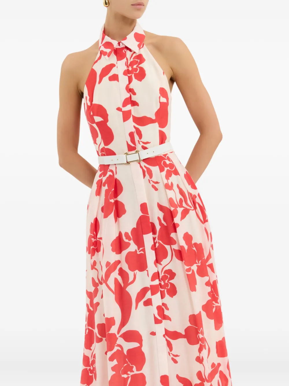 Rebecca Vallance Artemisa maxi-jurk met bloemenprint Beige