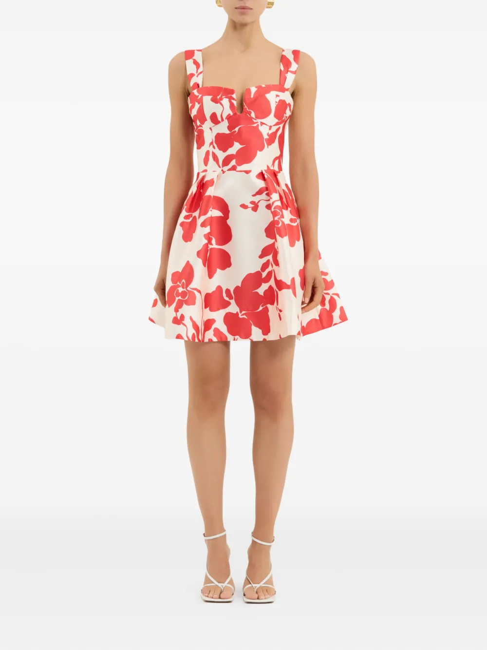 Rebecca Vallance Mayari mini-jurk met bloemenprint - Beige