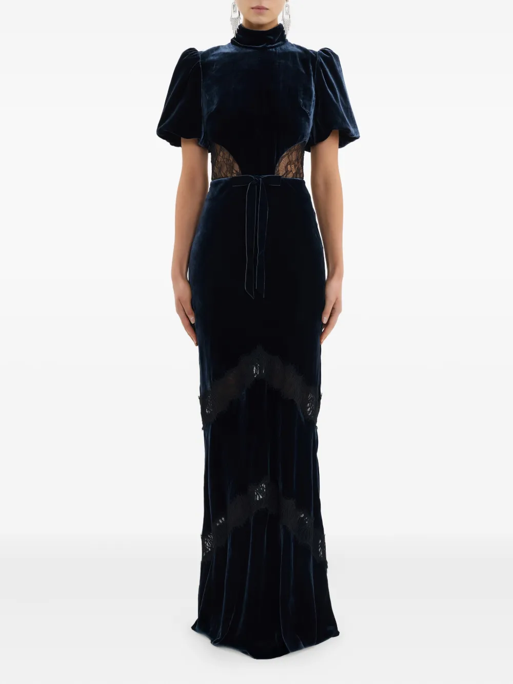 Rebecca Vallance Minerva maxi-jurk met kant - Blauw